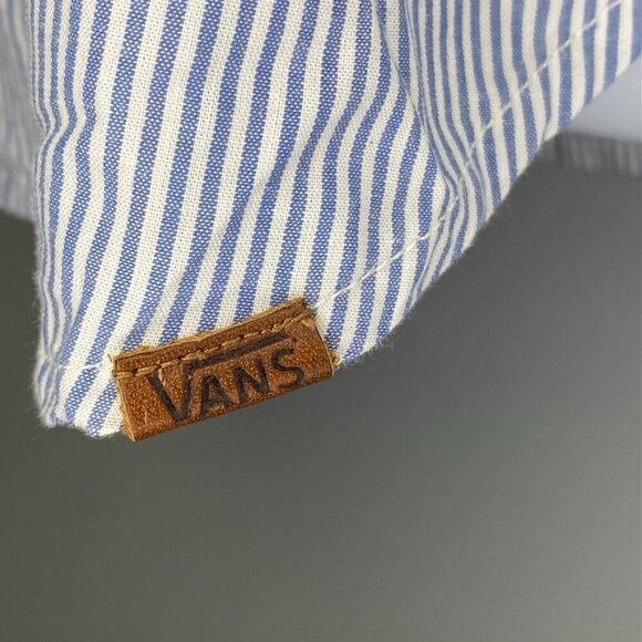 NWT Womens VANS Coastal Nautical Stripe Button-Up Business Casual Shirt Size M - Picture 4 of 8